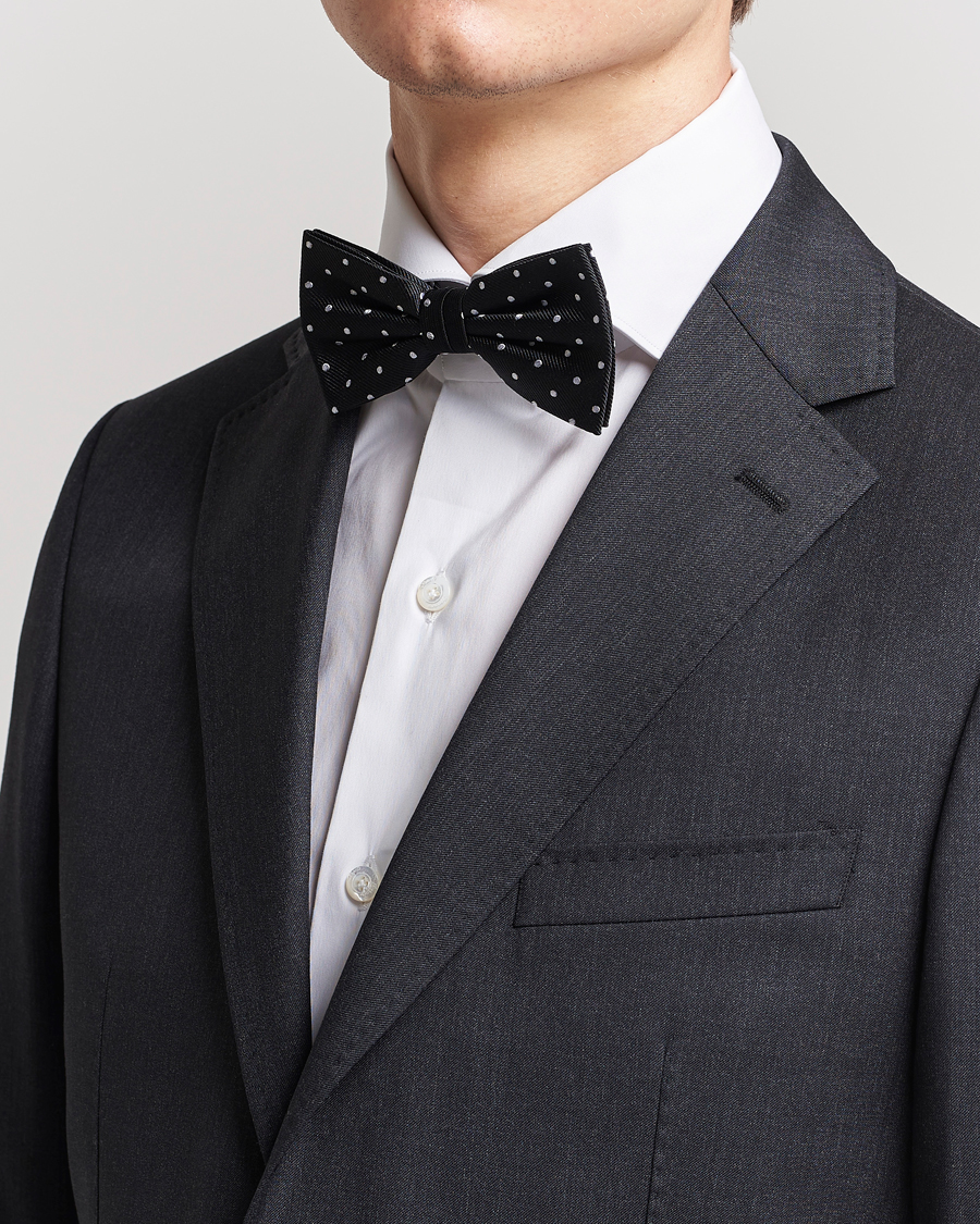 Herren | Sale accessoires | Amanda Christensen | Dot Pre Tie Silk Black/White