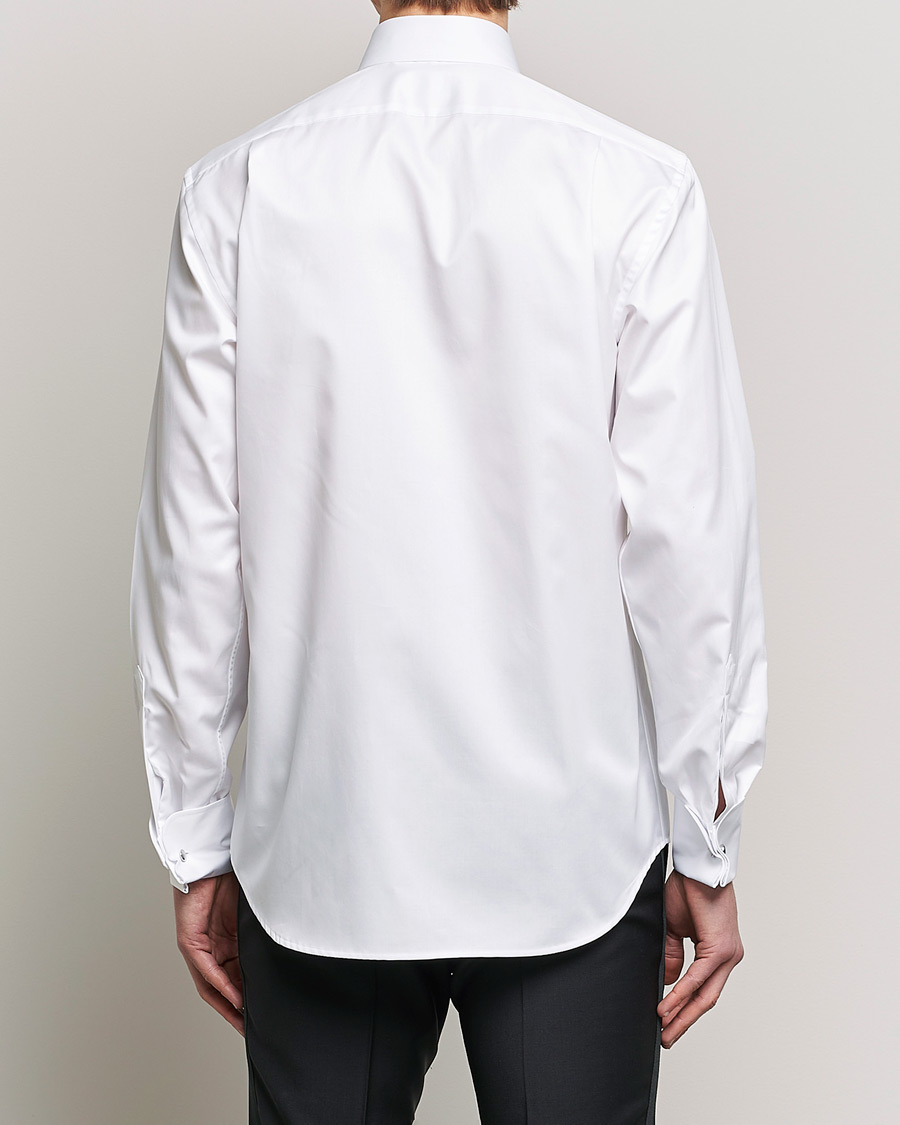 Herren | Hemden | Stenströms | Fitted Body Open Smoking Shirt White