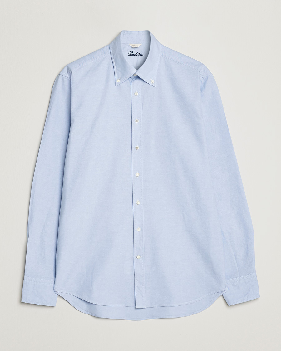 Herren | Hemden | Stenströms | Fitted Body Oxford Shirt Light Blue