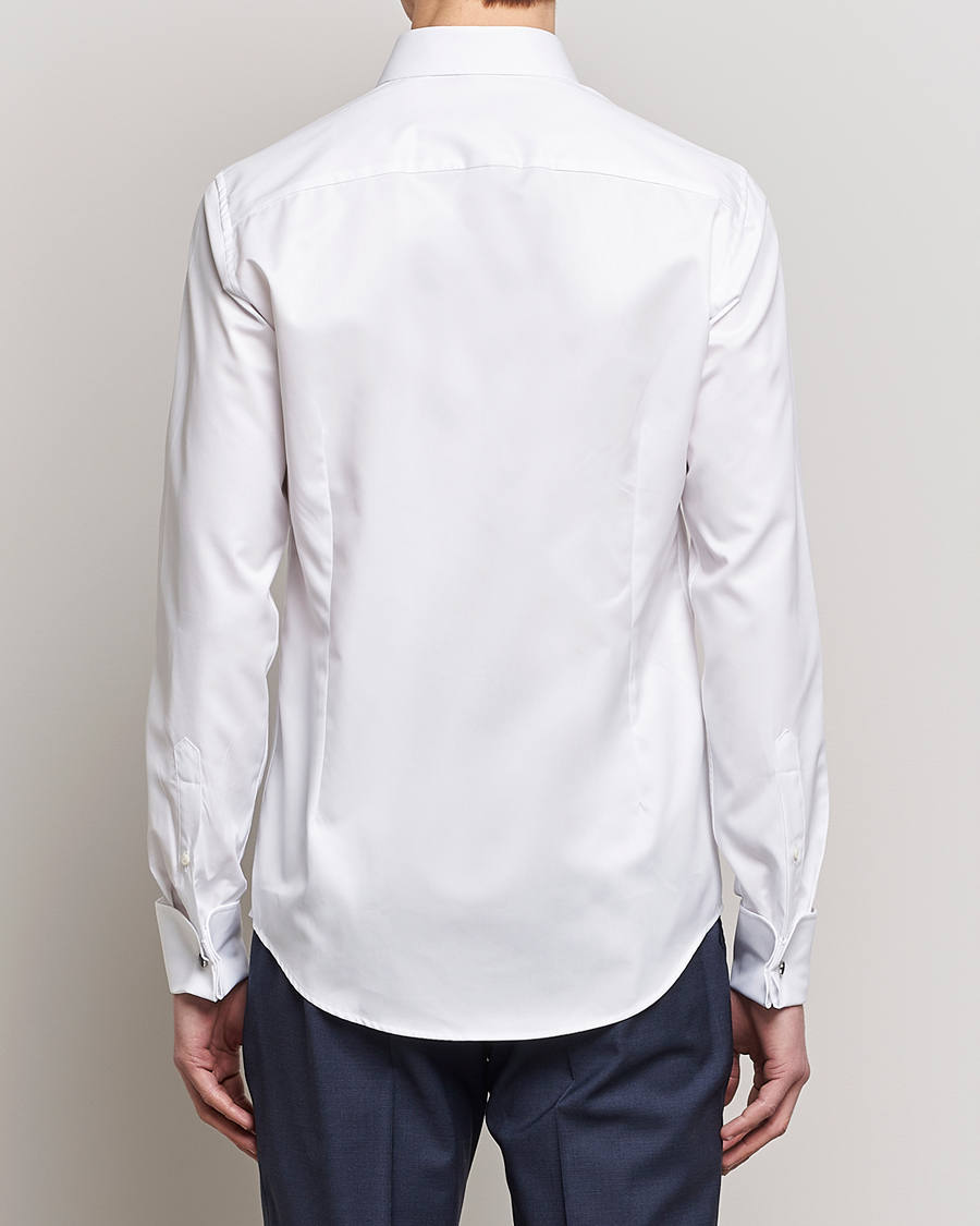 Herren | Hemden | Stenströms | Superslim Double Cuff Cotton Shirt White