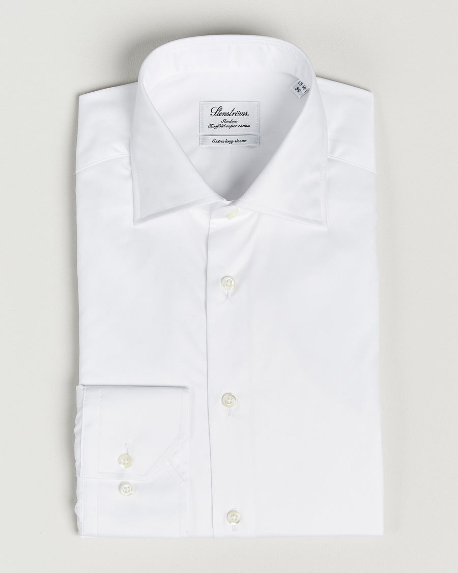 Herren | Hemden | Stenströms | Slimline X-Long Sleeve Shirt White