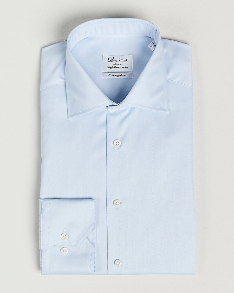 Herren | Hemden | Stenströms | Slimline X-Long Sleeve Shirt Light Blue
