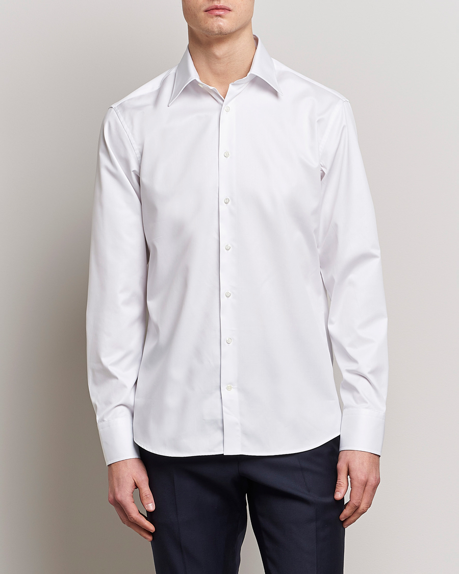 Herren | Hemden | Stenströms | Fitted Body Kent Collar Shirt White