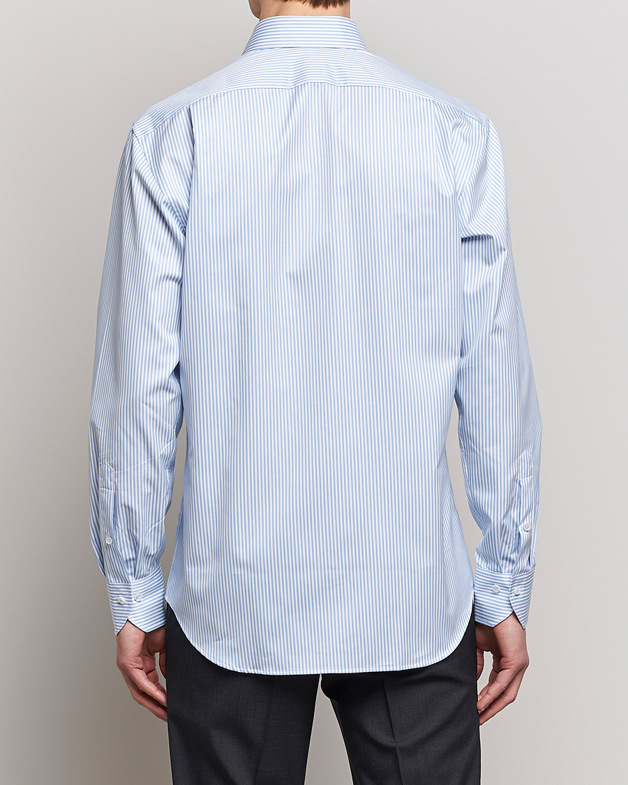 Herren | Hemden | Stenströms | Fitted Body Striped Cut Away Shirt Blue/White