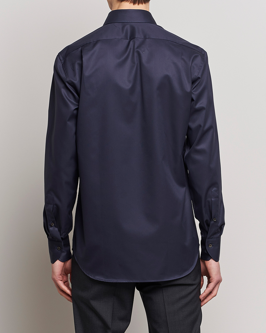 Herren | Hemden | Stenströms | Fitted Body Extreme Cut Away Shirt Navy