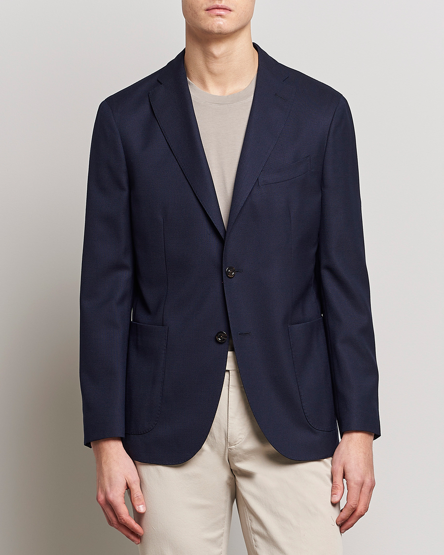 Herren | Kleidung | Boglioli | K Jacket Wool Hopsack Classic Blazer Navy
