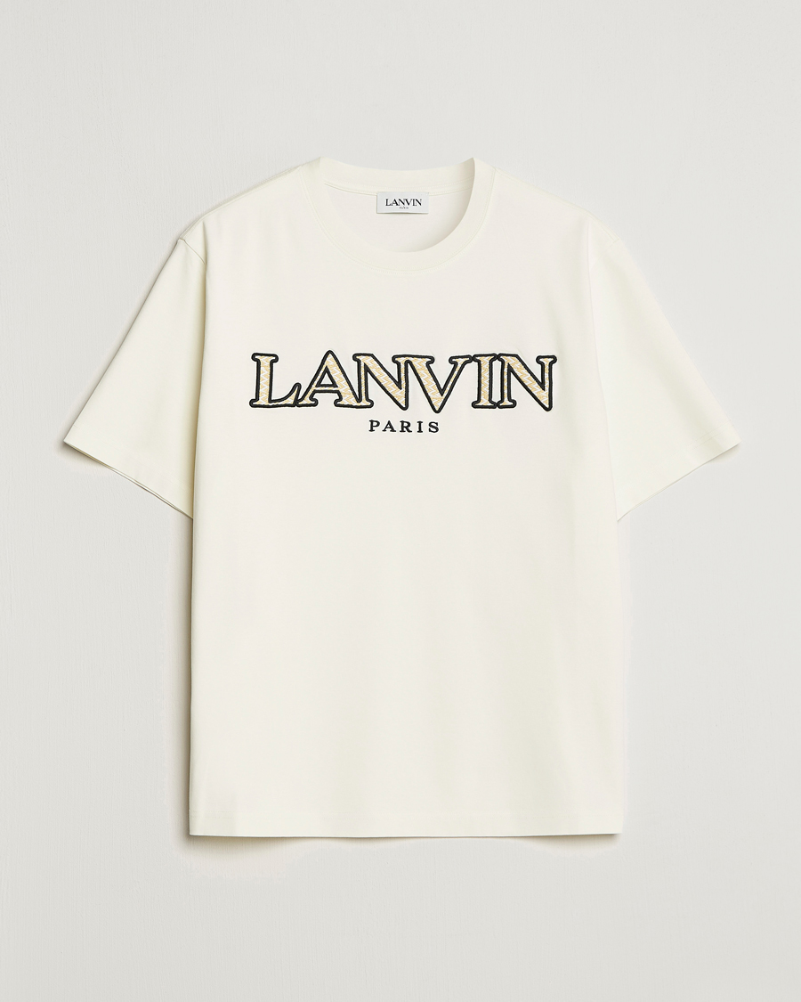 Herren | T-Shirts | Lanvin | Curb Embroidered Logo T-Shirt Milk