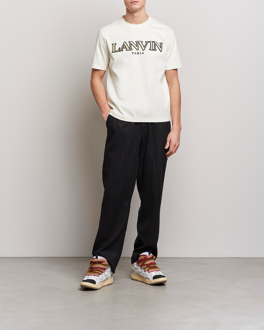 Herren | T-Shirts | Lanvin | Curb Embroidered Logo T-Shirt Milk
