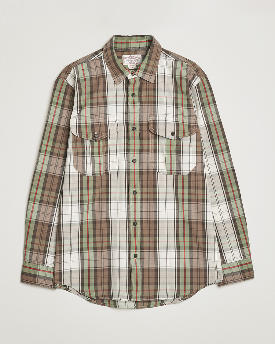 Herren | Hemden | Filson | Washed Feather Cloth Shirt Sage/Olive Plaid