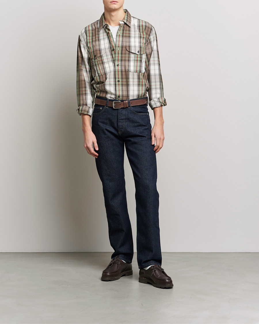 Herren | Hemden | Filson | Washed Feather Cloth Shirt Sage/Olive Plaid