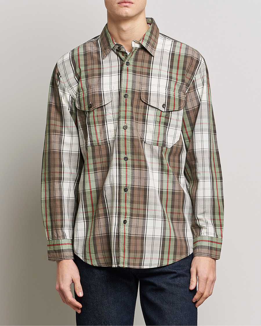 Herren | Hemden | Filson | Washed Feather Cloth Shirt Sage/Olive Plaid