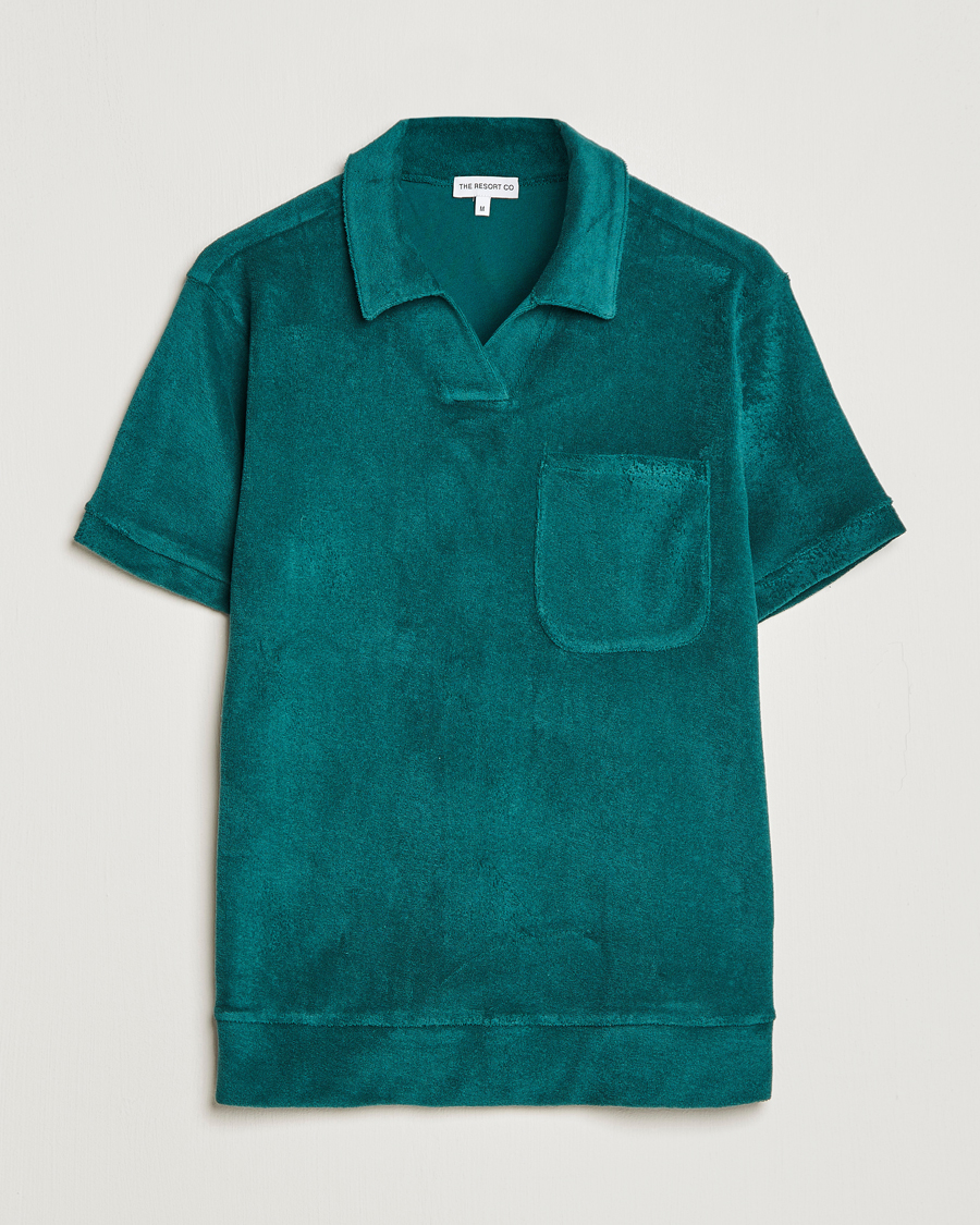 Herren | Poloshirts | The Resort Co | Terry Polo Shirt Emerald Green