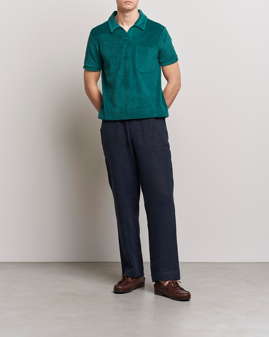 Herren | Poloshirts | The Resort Co | Terry Polo Shirt Emerald Green