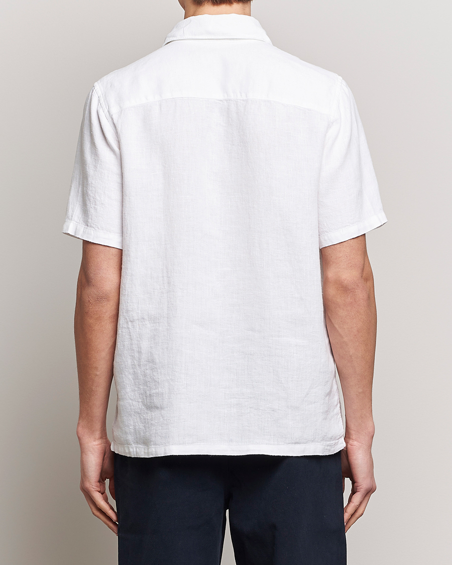 Herren | Hemden | A Day's March | Khito Short Sleeve Linen Shirt White