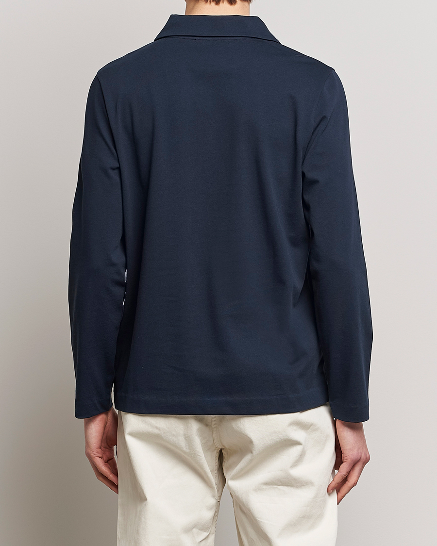 Herren | Pullover | A Day's March | Branford Long Sleeve Jersey Polo Navy