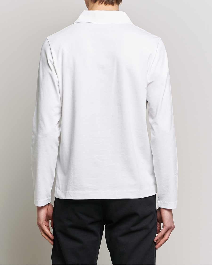 Herren | Pullover | A Day's March | Branford Long Sleeve Jersey Polo Off White
