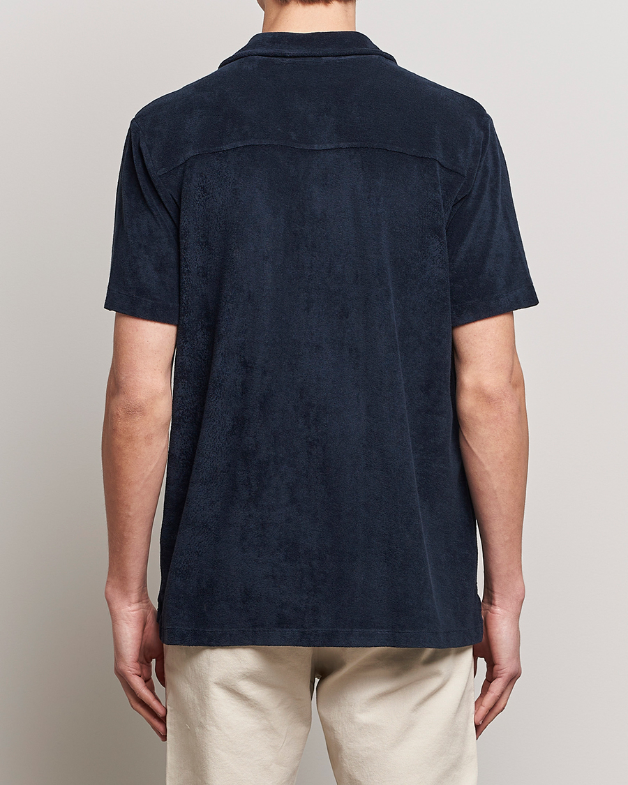 Herren | Hemden | A Day's March | Yamu Short Sleeve Terry Shirt Navy