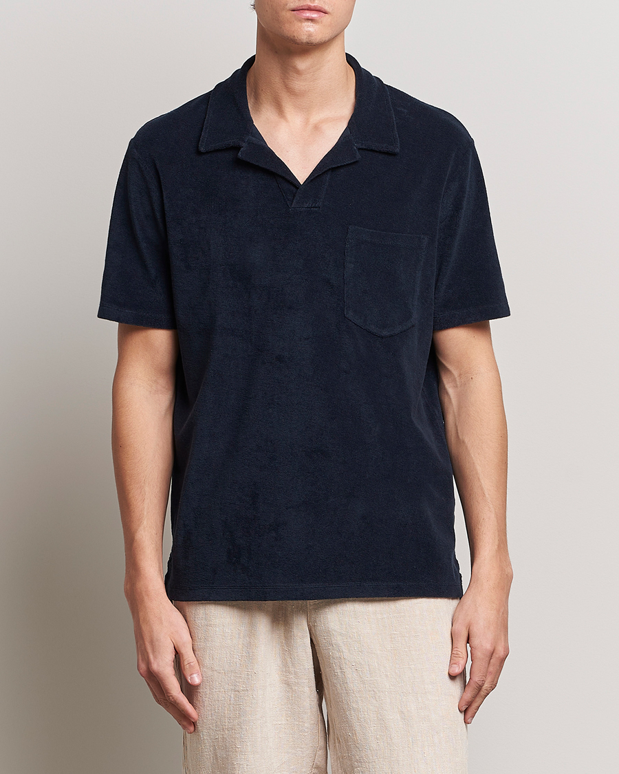 Herren | Poloshirts | A Day's March | Terry Polo Navy