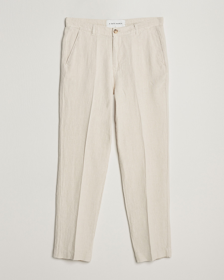 Herren | Hosen | A Day's March | Madu Linen Trouser Oyster