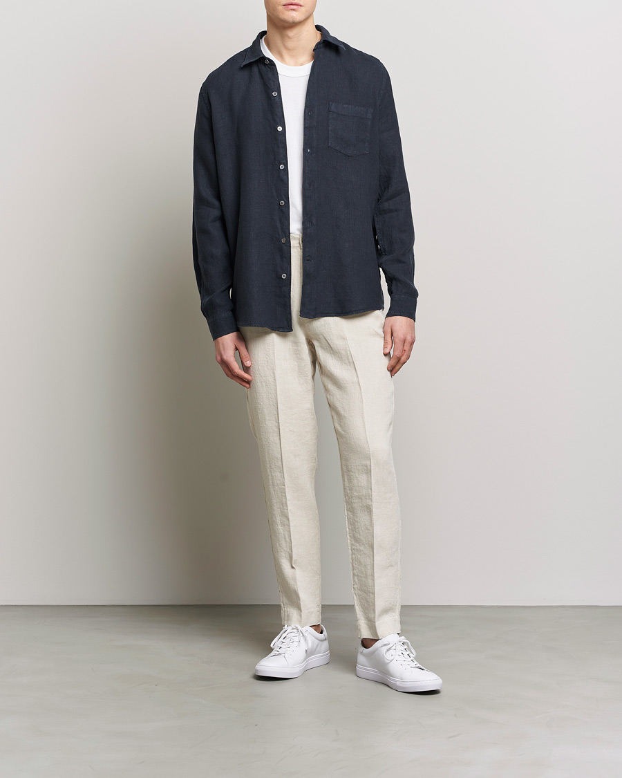 Herren | Hosen | A Day's March | Madu Linen Trouser Oyster