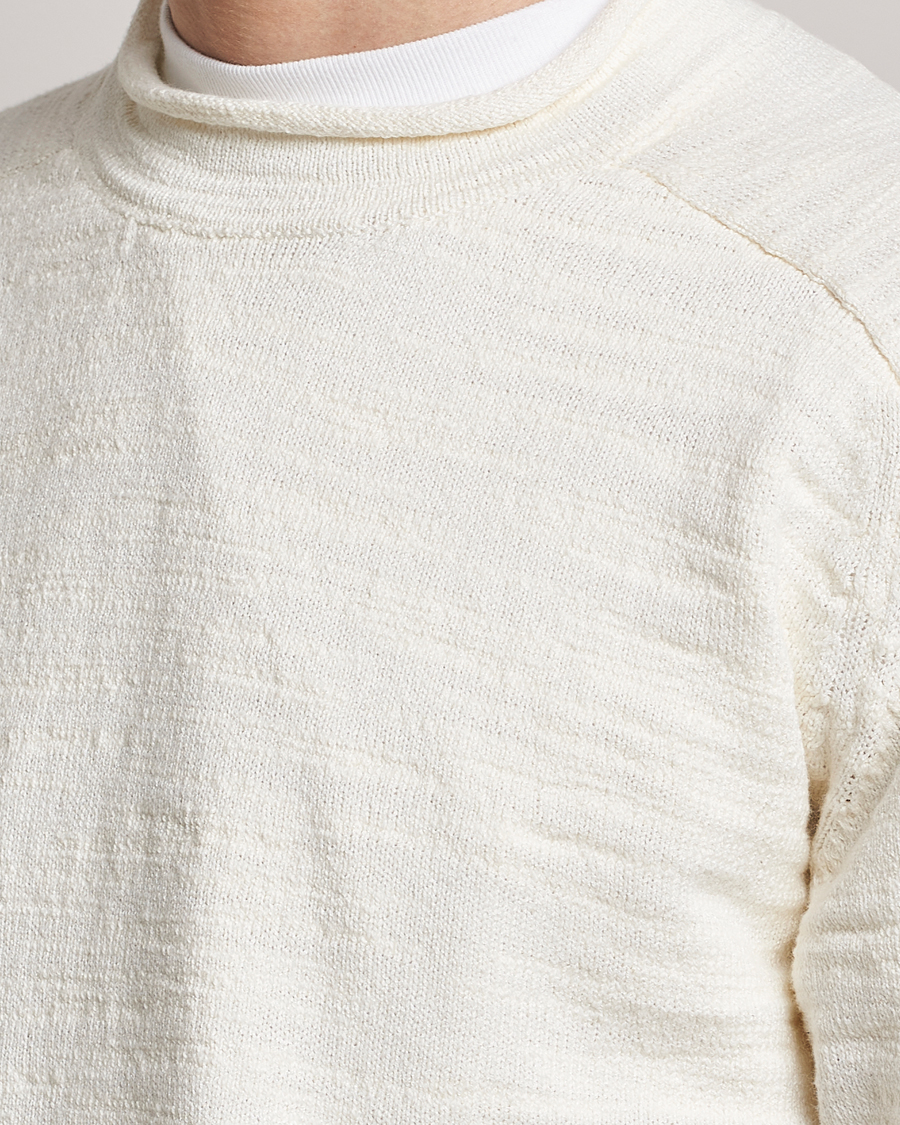 Herren | Pullover | BEAMS PLUS | Linen Crew Neck Sweater White