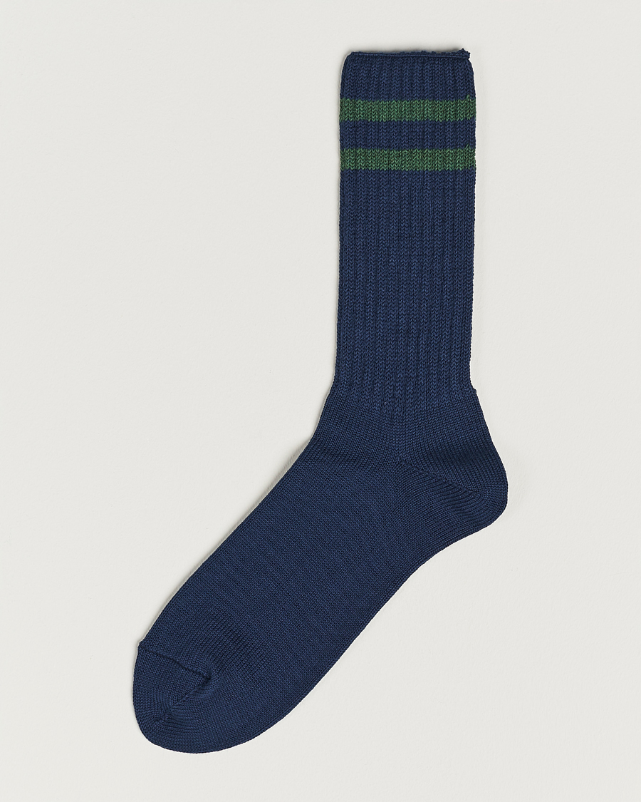Herren | Unterwäsche | BEAMS PLUS | Schoolboy Socks Navy/Green
