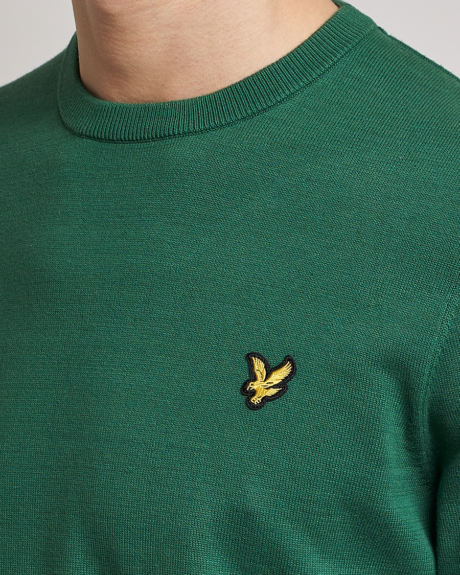Herren | Pullover | Lyle & Scott | Crew Neck Cotton Sweater English Green