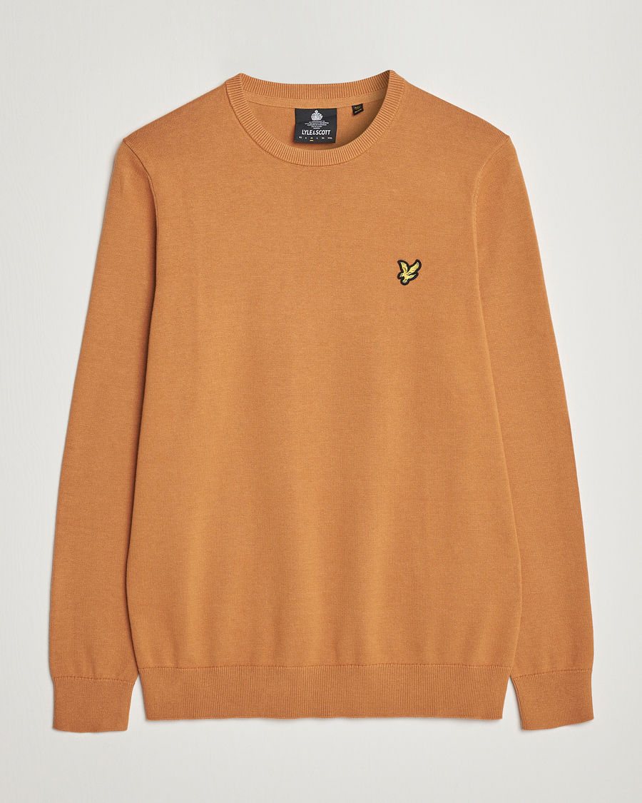 Herren | Pullover | Lyle & Scott | Crew Neck Cotton Sweater Sand Burned