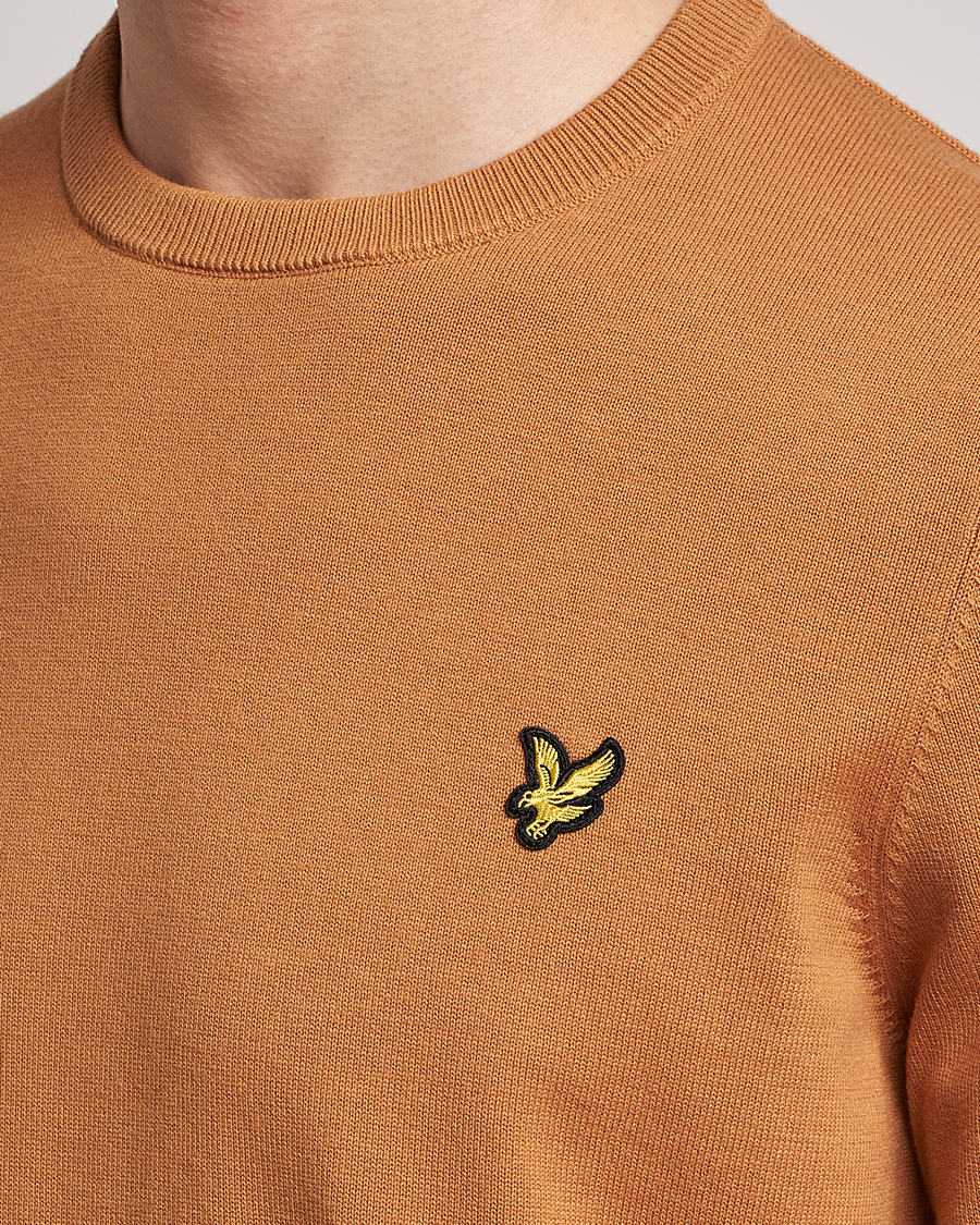 Herren | Pullover | Lyle & Scott | Crew Neck Cotton Sweater Sand Burned