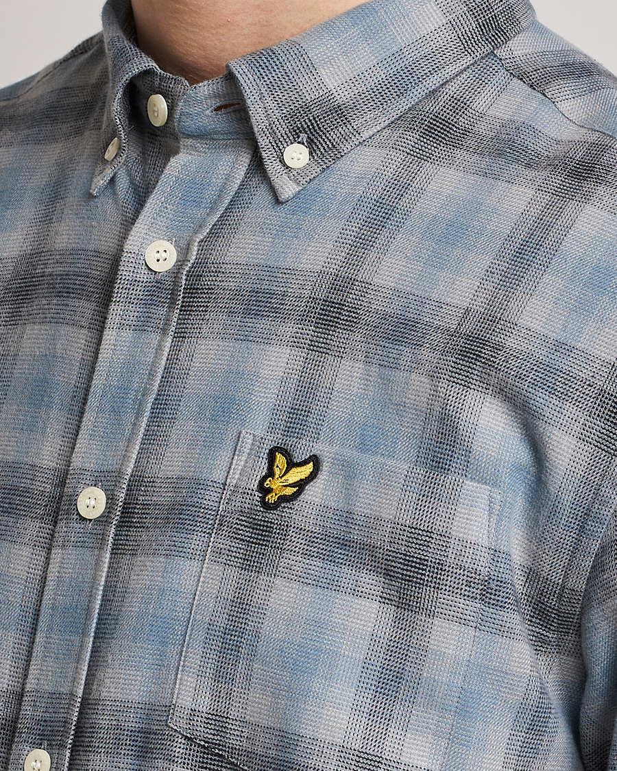Herren | Hemden | Lyle & Scott | Button Down Flannel Shirt Cold Grey