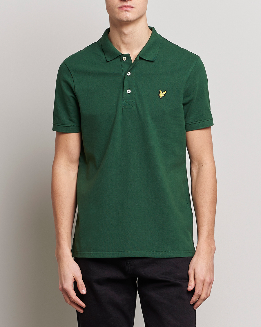 Herren | Poloshirts | Lyle & Scott | Plain Pique Polo English Green