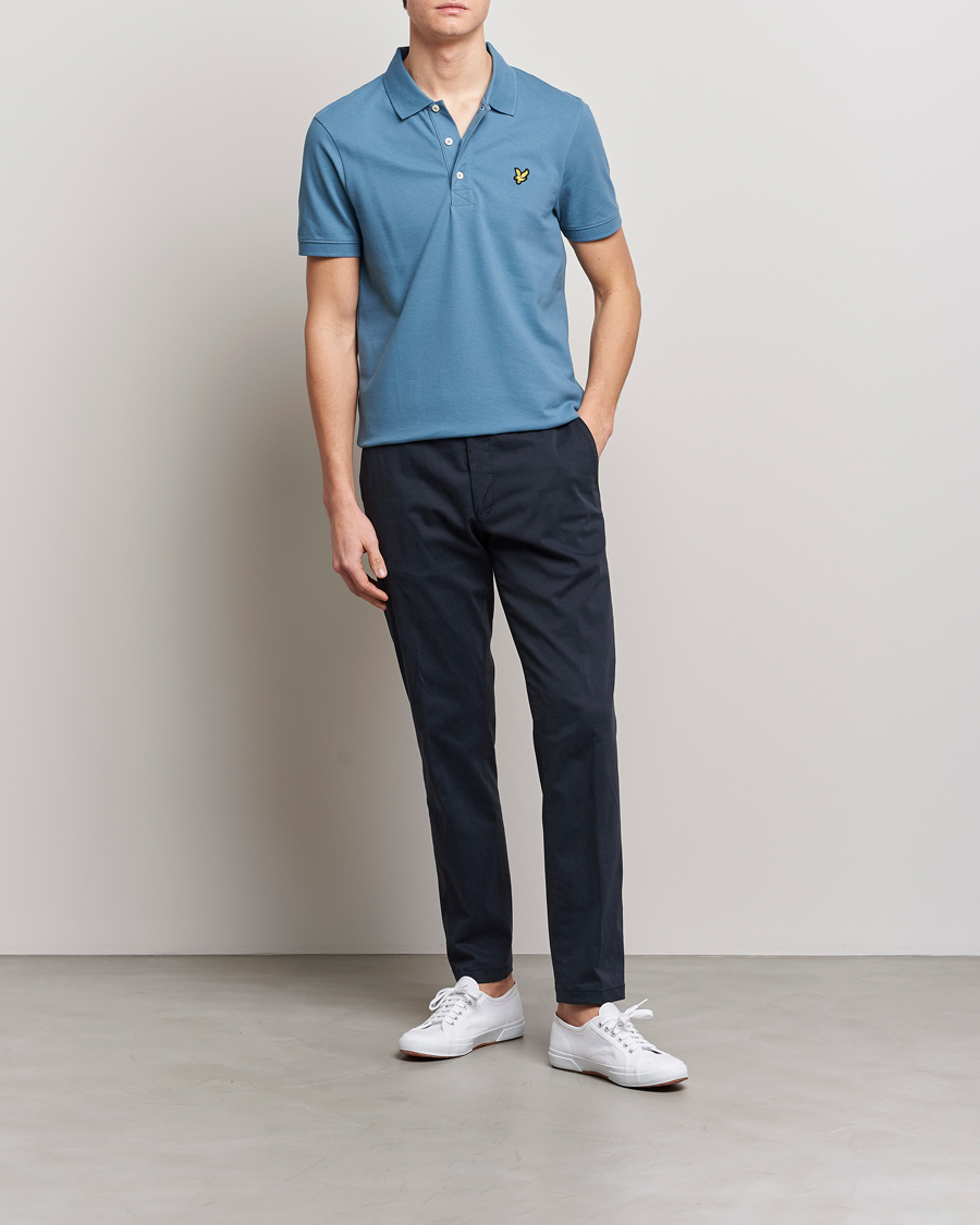 Herren | Poloshirts | Lyle & Scott | Plain Pique Polo Skipton Blue