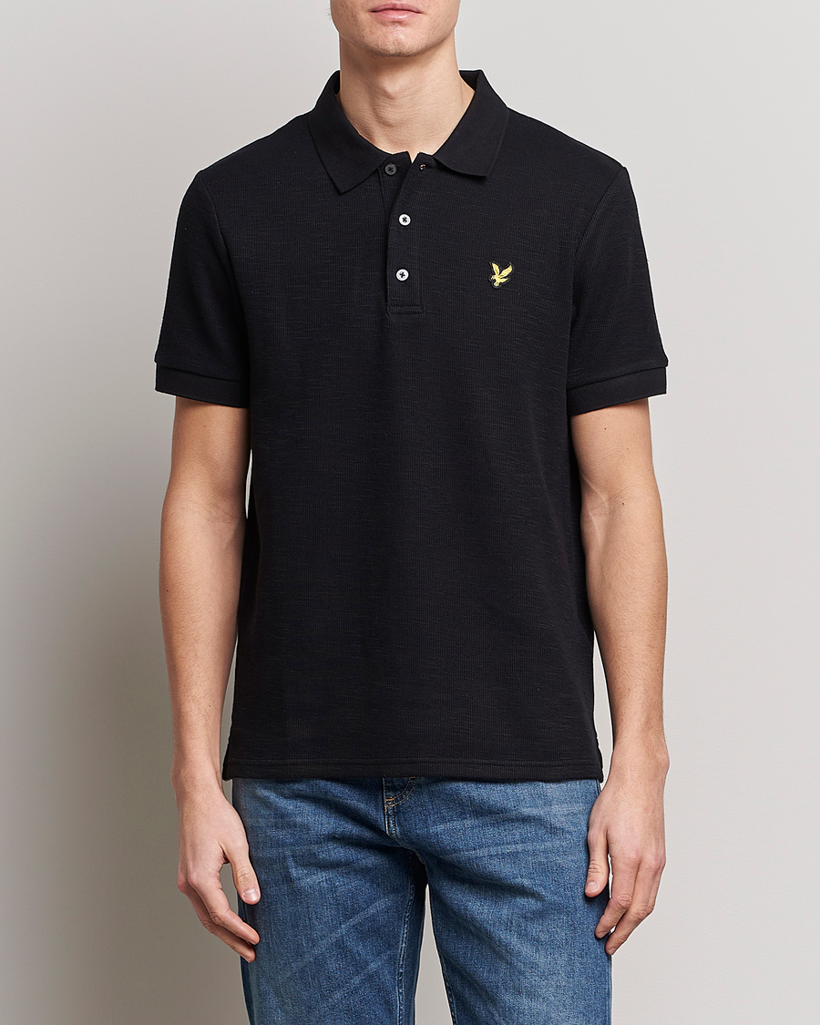 Herren | Poloshirts | Lyle & Scott | Cuffed Pique Polo Jet Black