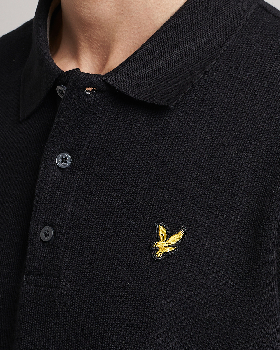 Herren | Poloshirts | Lyle & Scott | Cuffed Pique Polo Jet Black