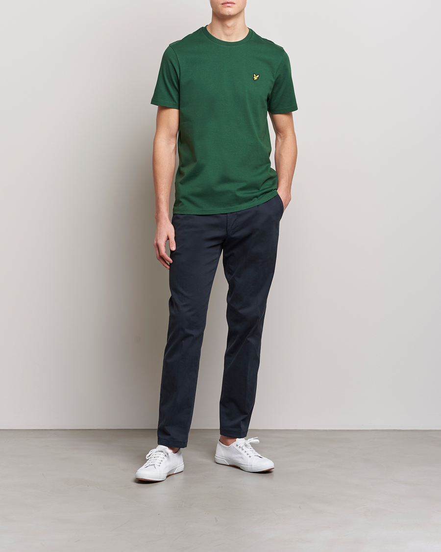 Herren | T-Shirts | Lyle & Scott | Crew Neck Organic Cotton Tee English Green