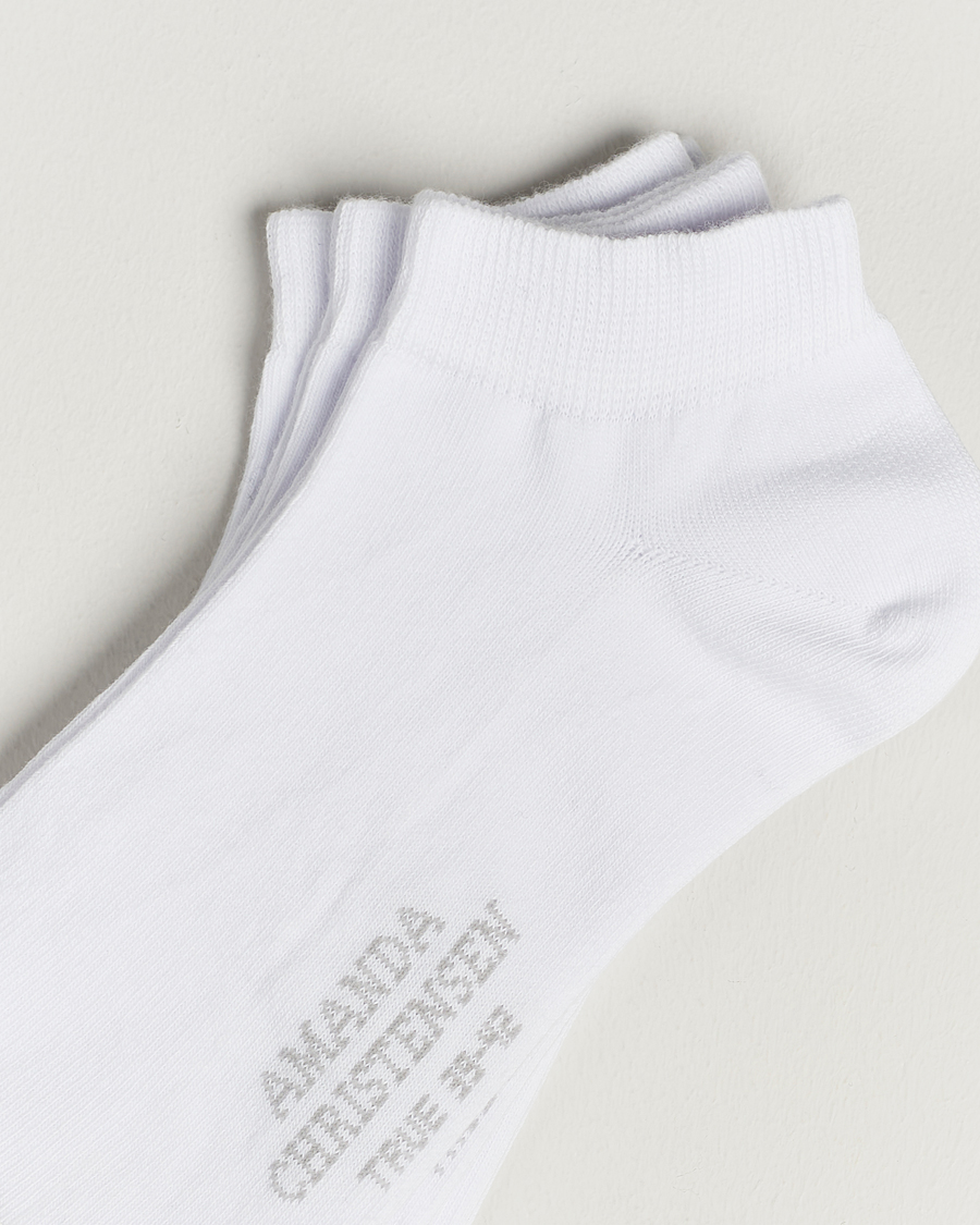 Herr | Amanda Christensen | Amanda Christensen | 3-Pack True Cotton Sneaker Socks White