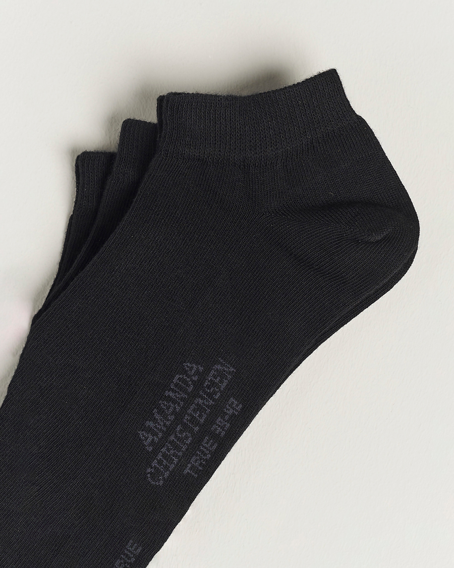 Herren | Amanda Christensen | Amanda Christensen | 3-Pack True Cotton Sneaker Socks Black