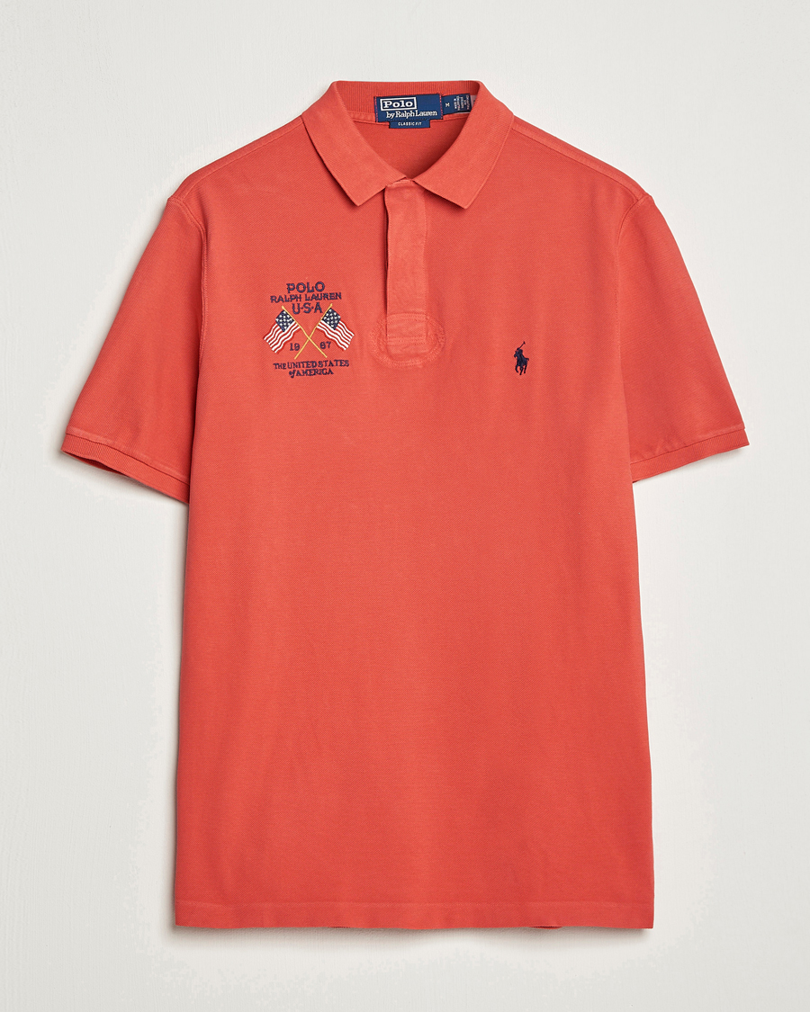 Herren | Poloshirts | Polo Ralph Lauren | Classic Fit Flag Polo Evening Post Red