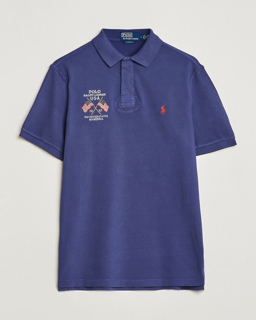 Herren | Poloshirts | Polo Ralph Lauren | Classic Fit Flag Polo Boathouse Navy