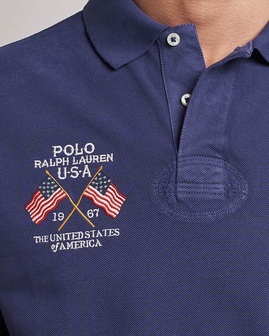 Herren | Poloshirts | Polo Ralph Lauren | Classic Fit Flag Polo Boathouse Navy