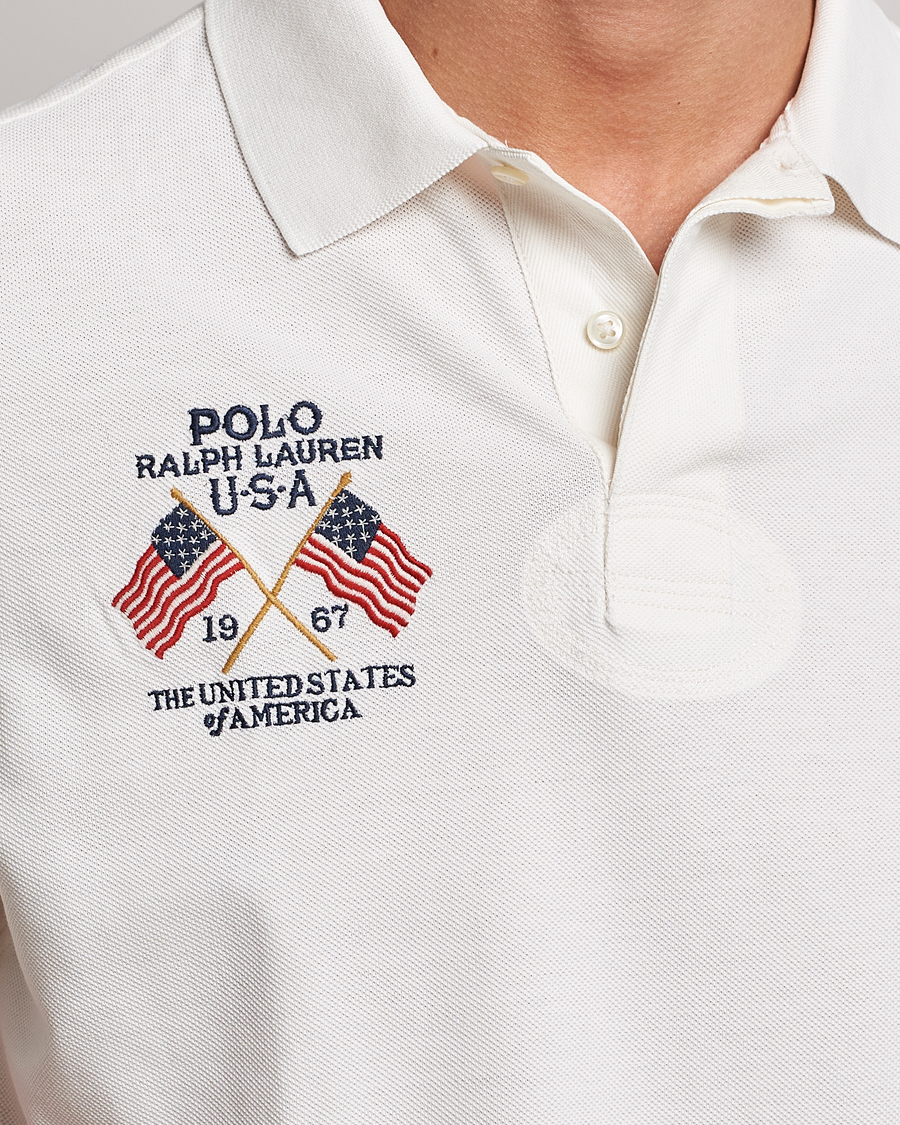 Herren | Poloshirts | Polo Ralph Lauren | Classic Fit Flag Polo Nevis White