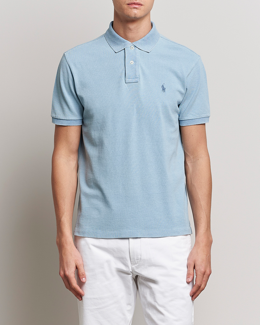 Herren | Poloshirts | Polo Ralph Lauren | Custom Slim Fit Polo Light Indigo