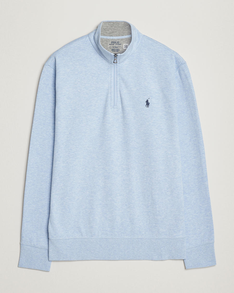 Herren | Pullover | Polo Ralph Lauren | Tech Double Knit Half Zip Office Blue Heather