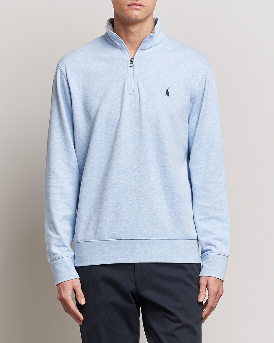 Herren | Pullover | Polo Ralph Lauren | Tech Double Knit Half Zip Office Blue Heather