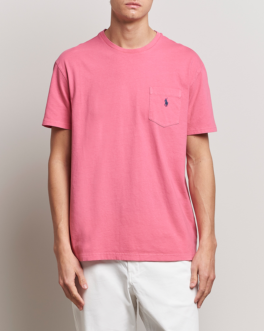 Herren | T-Shirts | Polo Ralph Lauren | Cotton/Linen Crew Neck T-Shirt Red Sky