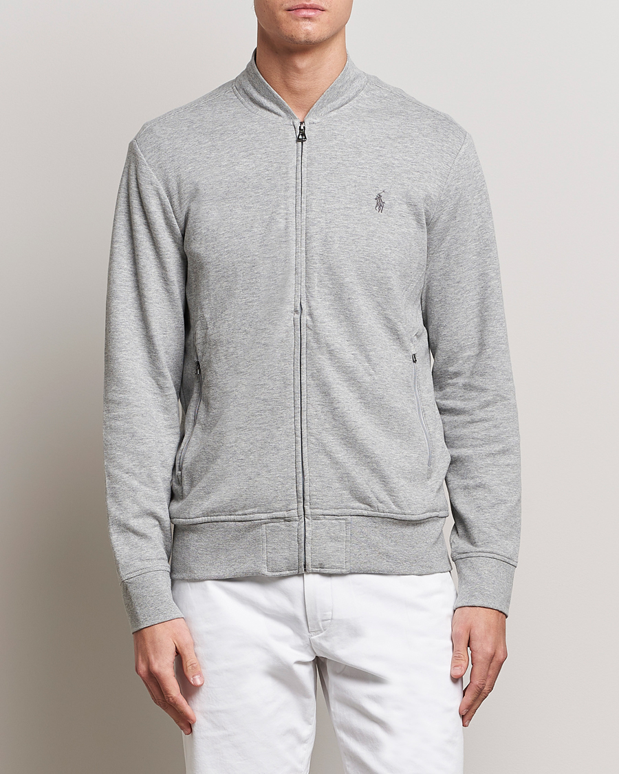 Herren | Pullover | Polo Ralph Lauren | Double Knit Full-Zip Sweater Andover Heather