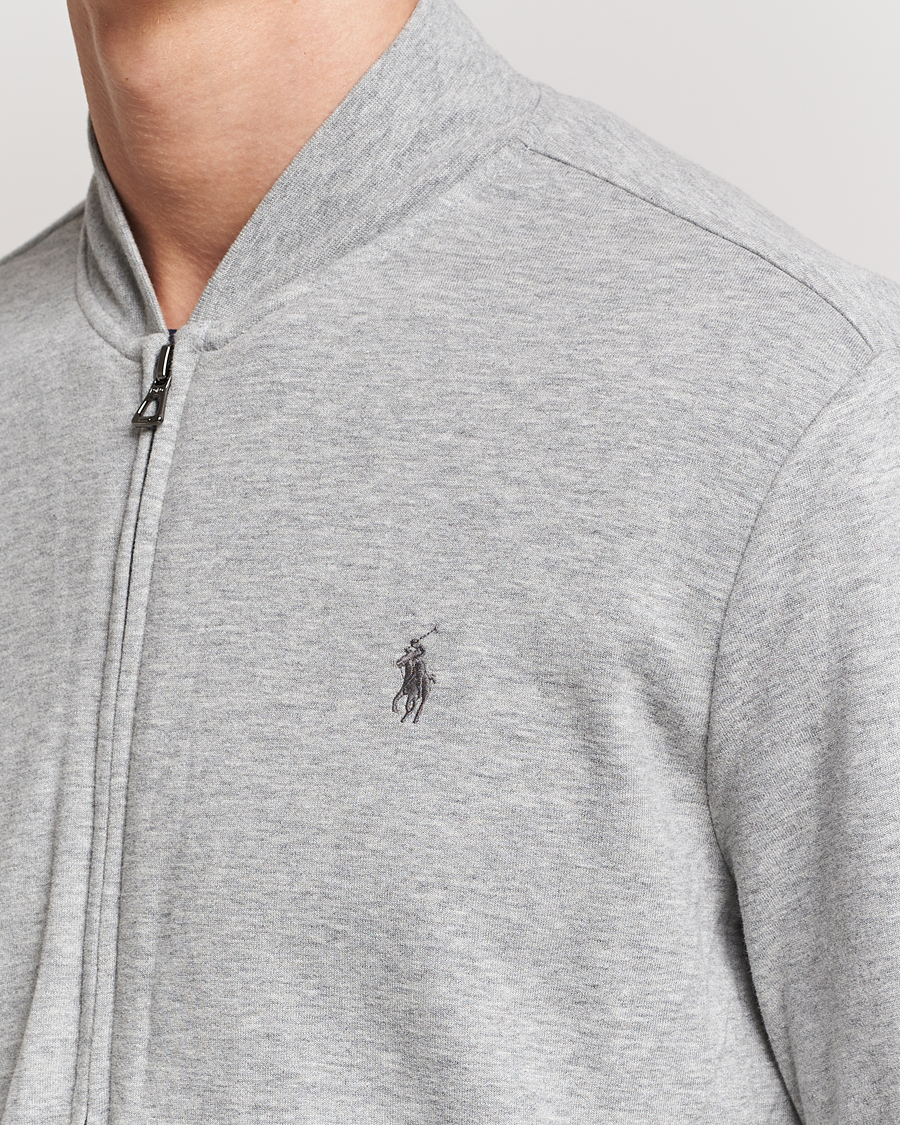 Herren | Pullover | Polo Ralph Lauren | Double Knit Full-Zip Sweater Andover Heather