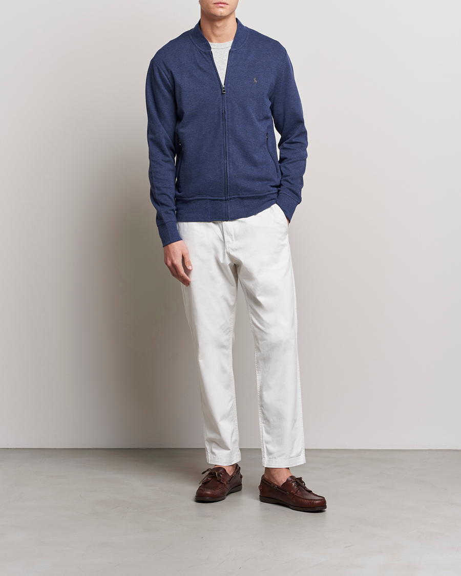 Herren | Pullover | Polo Ralph Lauren | Double Knit Full-Zip Sweater Spring Navy Heather