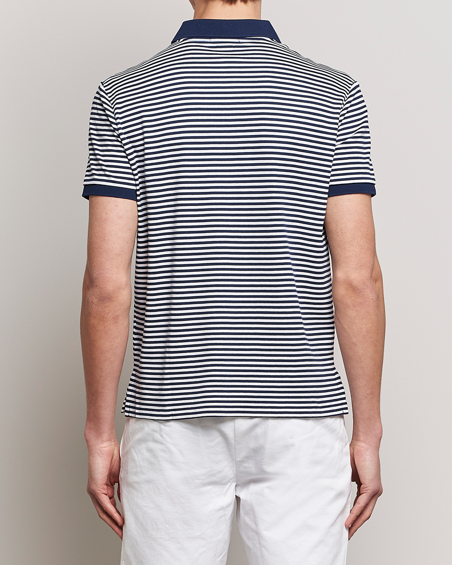 Herren | Poloshirts | Polo Ralph Lauren | Luxury Pima Cotton Striped Polo French Navy/White