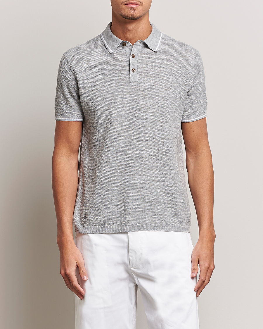 Herren | Poloshirts | Polo Ralph Lauren | Cotton/Linen Textured Polo Andover Heather
